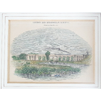 Ingekleurde gravure - London and Birmingham Railway -